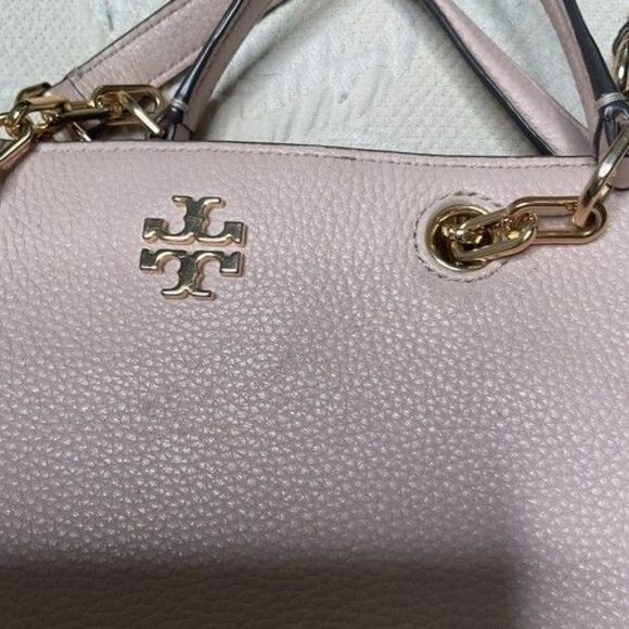 Tory Burch Georgia Triple Compartment Shoulder Tote Bag Women Size L Dusty Pink - Picture 12 of 16